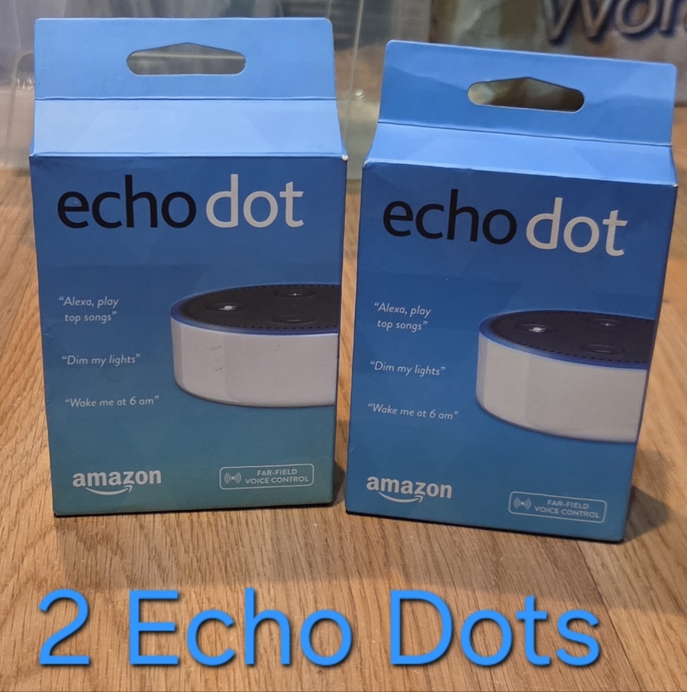 Amazon Echo Dot in Blue and Black, Gen 2
